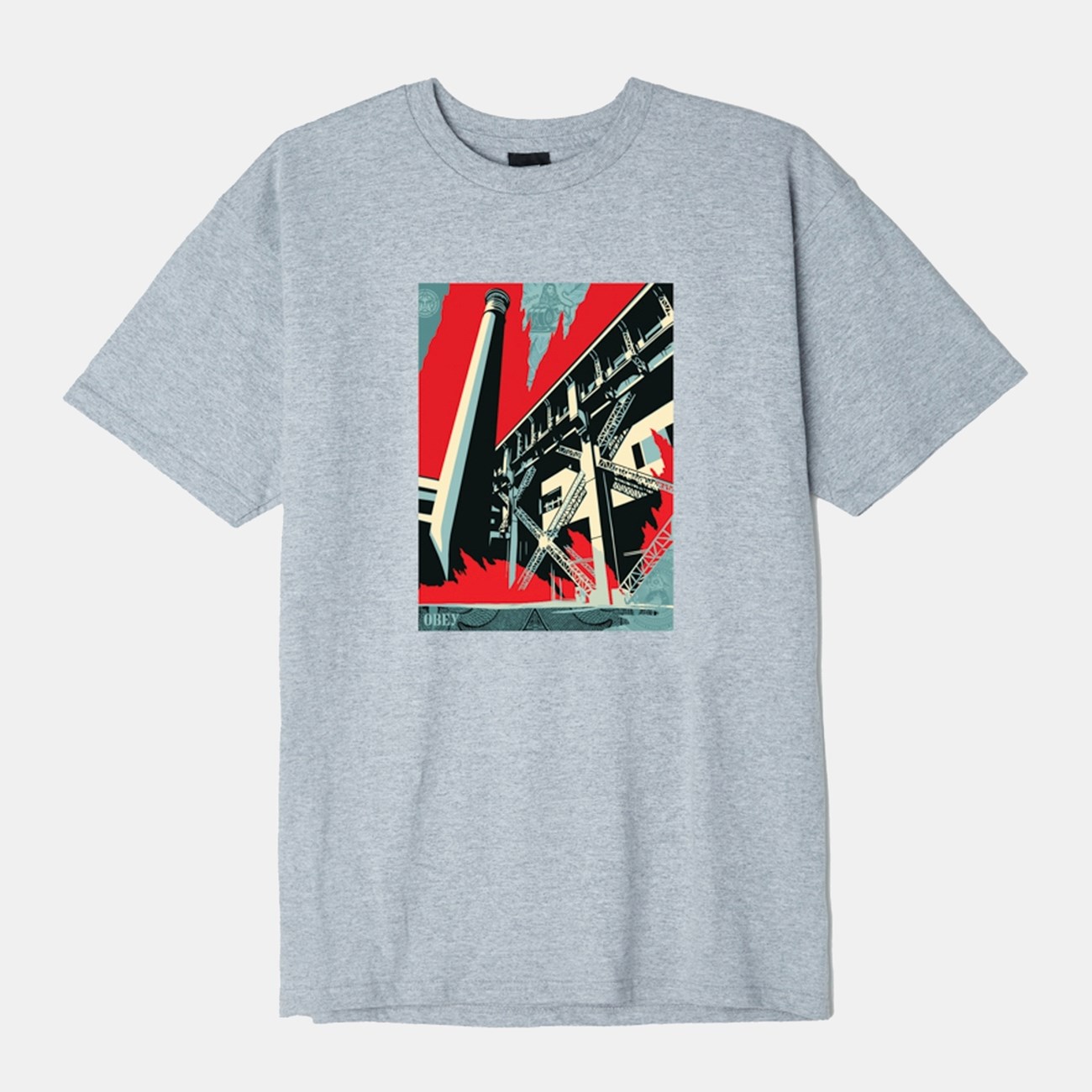 OBEY Ανδρικό Τ-shirt Fossil Factory Basic 163082220-0012 - The Athlete's Foot