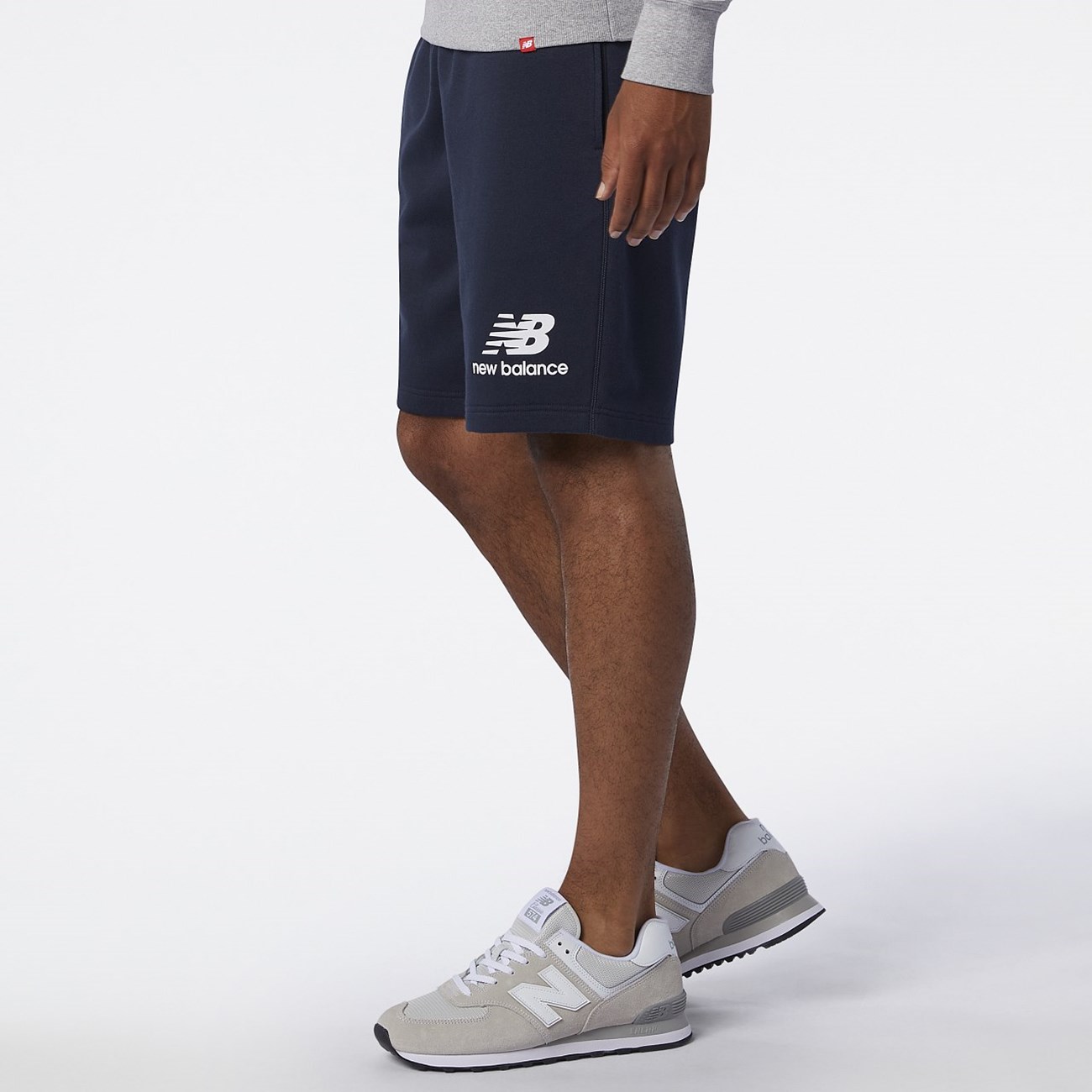 NEW BALANCE Ανδρικό Σορτς Essentials Stacked Logo MS03558-ECL - The Athlete's Foot